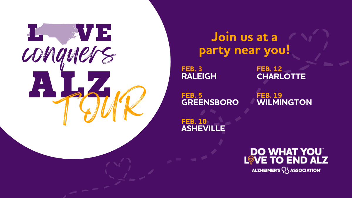 Love Conquers ALZ tour is hitting the road across&nbsp;NC